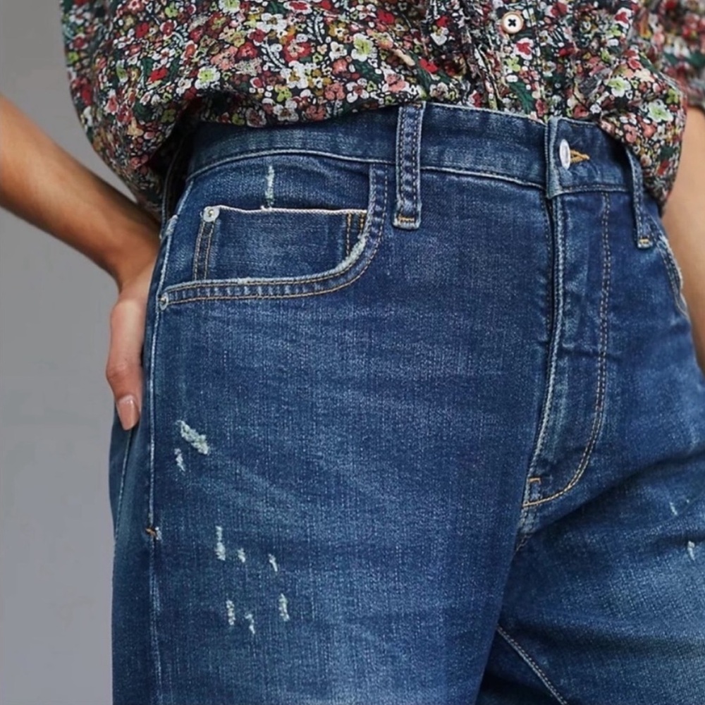 Anthropologie Pilcro Selvedge Boyfriend Jeans Size 32 Blue Relaxed Denim Plus - Picture 4 of 8